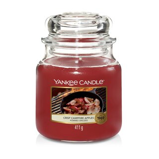 Yankee Candle Crisp Campfire Apples mittlere Duftkerze im Glas (411g)