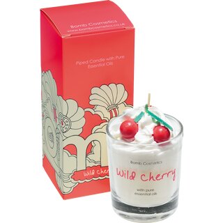 Bomb Candle Wild Cherry handgespritzte Duftkerze im Glas