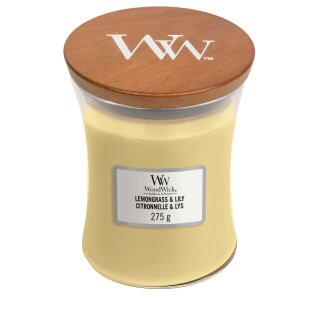 WoodWick Lemongrass & Lily mittleres Glas