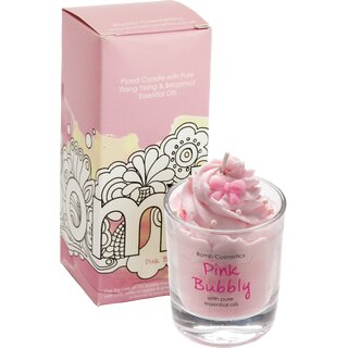 Bomb Candle Pink Bubbly handgespritzte Duftkerze im Glas