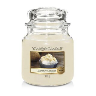 Yankee Candle Coconut Rice Cream mittlere Duftkerze im Glas (411g)
