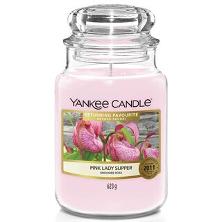 Yankee Candle Pink Lady Slipper große Duftkerze im Glas (623g)