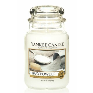Yankee Candle Baby Powder große Duftkerze im Glas (623g)