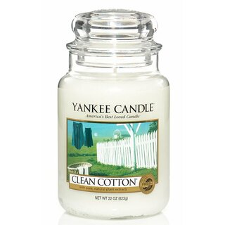 Yankee Candle Clean Cotton große Duftkerze im Glas (623g)