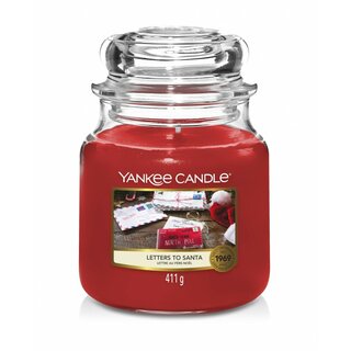 Yankee Candle Letters to Santa mittlere Kerze im Glas (411g)