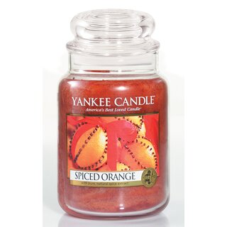 Yankee Candle Spiced Orange große Duftkerze im Glas (623g)